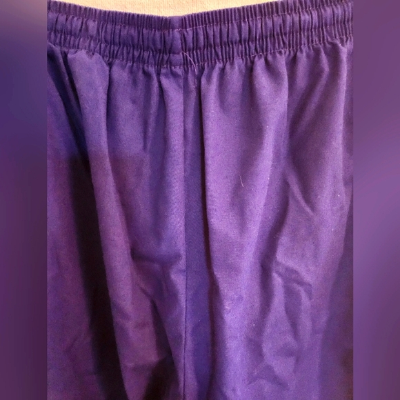EUC grape purple cotton blend scrubs pants with elastic drawstring waist size 3X - Picture 5 of 6
